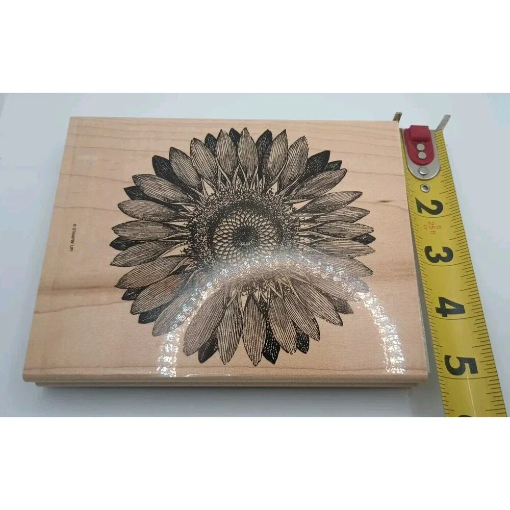 Stampin Up Sunflower Rubber Stamp Huge Background Summer Retired